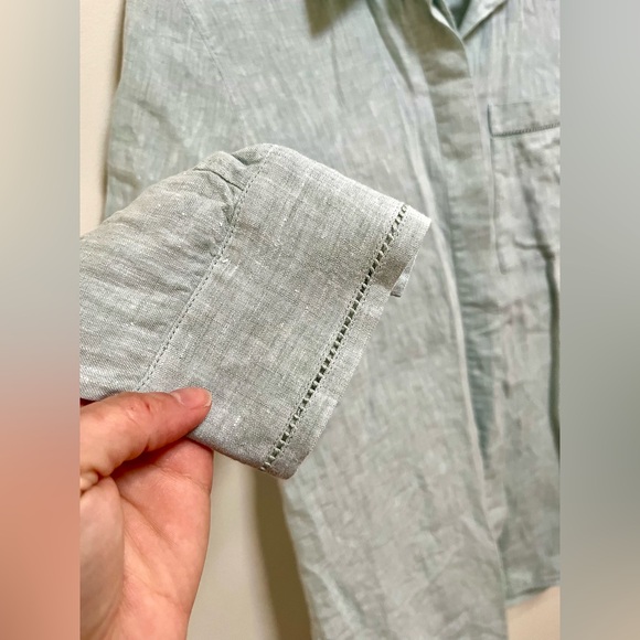 LAFAYETTE 148 Ruxton Illustrious Linen Shirt size Small - Picture 5 of 10